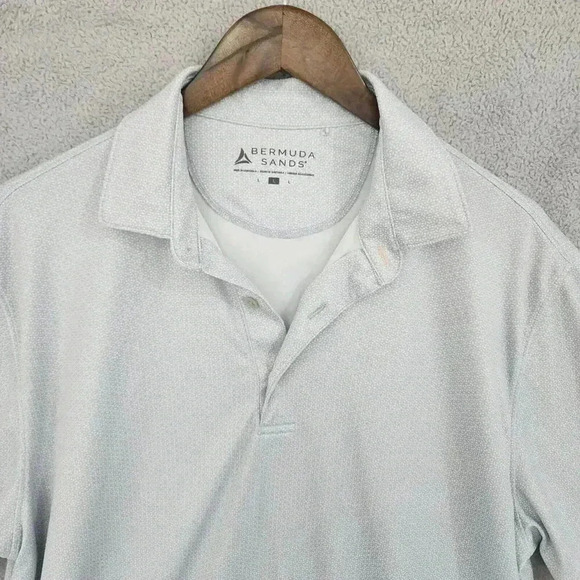Bermuda Sands Mens Polo Golf Shirt Short Sleeve Pattern Size L 13PT - Picture 4 of 7